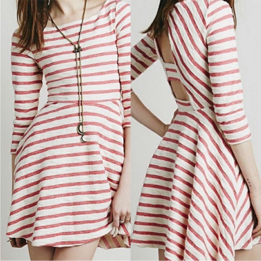 Free People red and white dress.